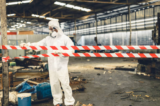 Professional Sewage Cleanup technician working in Baldwin, NY